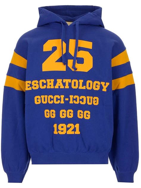 gucci eschatology hoodie|Gucci 25 Eschatology Print Hoodie in Blue for Men .